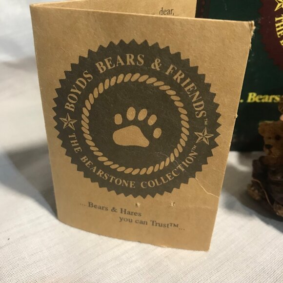 Boyds Bears & Friends Baby First Christmas Bearstone Ornament Matthew Kip Angel - Picture 2 of 8